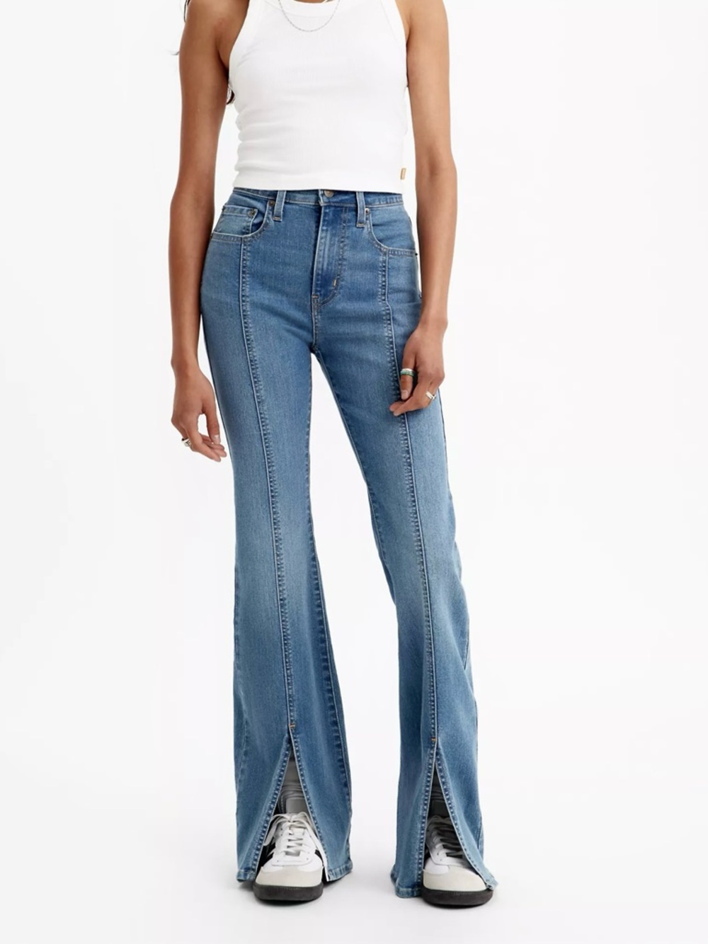 Levi’s 726 High-Rise Flare Split Hem Jeans 32 Everyone's a Winner Medium Wash